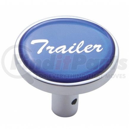 23343 by UNITED PACIFIC - Air Brake Valve Control Knob - "Trailer" Long, Blue Glossy Sticker