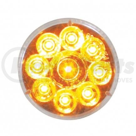 39741 by UNITED PACIFIC - Clearance/Marker Light, Amber LED/Clear Lens, 2.5", with Pure Reflector, 9 LED