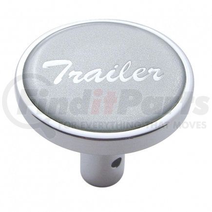 23347 by UNITED PACIFIC - Air Brake Valve Control Knob - "Trailer" Long, Silver Glossy Sticker