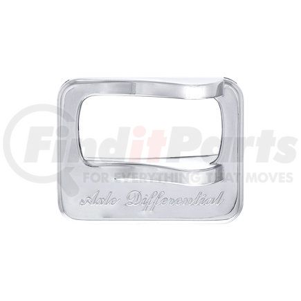 40970 by UNITED PACIFIC - Rocker Switch Cover - Axle Differential, Chrome, for Peterbilt