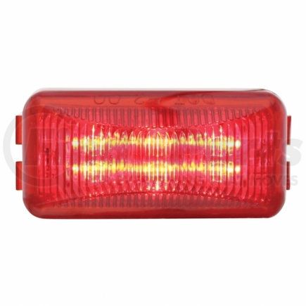 38159B by UNITED PACIFIC - Clearance/Marker Light - Red LED/Red Lens, Rectangle Design, 6 LED