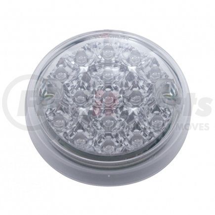 39474B by UNITED PACIFIC - Auxiliary Light - 15 LED 3" Dual Function Reflector Single Face Light Only, Red LED/Clear Lens