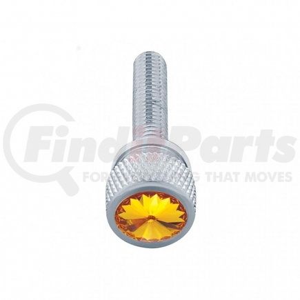 23821 by UNITED PACIFIC - Dash Panel Screw - Dash Screw, Long, with Amber Diamond, for Kenworth
