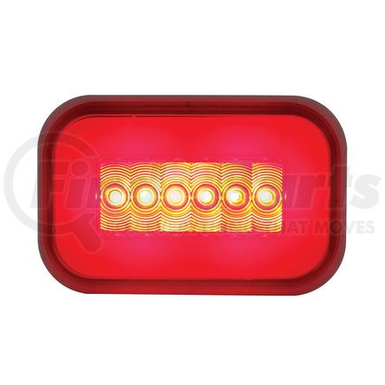 36962B by UNITED PACIFIC - Brake/Tail/Turn Signal Light - Rectangular LED 4" Round Stop/Turn/Tail "Glo" Light- Red