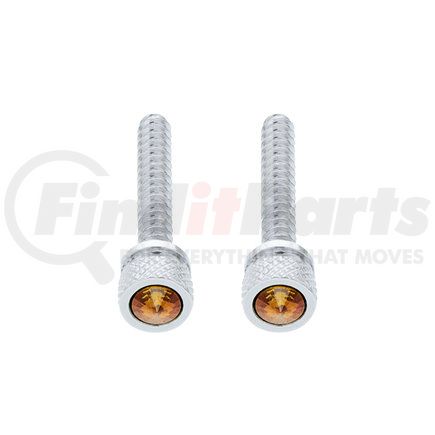 24051 by UNITED PACIFIC - Dash Panel Screw - Dash Screw, Chrome, Long, with Copper Diamond, for Freightliner