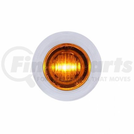 37967 by UNITED PACIFIC - Clearance/Marker Light - with Bezel, 3 LED, Dual Function, Mini, Amber LED/Amber Lens