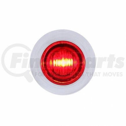 37968 by UNITED PACIFIC - Clearance/Marker Light - with Bezel, 3 LED, Dual Function, Mini, Red LED/Red Lens