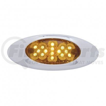 39324B by UNITED PACIFIC - Clearance/Marker Light - Phantom I, Amber LED/Amber Lens, Oval Design, with Reflector, 16 LED