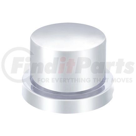 10750 by UNITED PACIFIC - Wheel Lug Nut Cover Set - 7/16" x 1/2", Chrome, Plastic, Flat Top, Push-On Style
