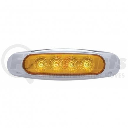 39398 by UNITED PACIFIC - 4-LED Single Function Reflector Clearance/Marker Light, Amber LED, Amber Lens