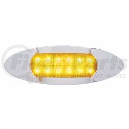 38958 by UNITED PACIFIC - Maverick Clearance/Marker Light, Amber LED/Amber Lens, with Reflector, 12 LED