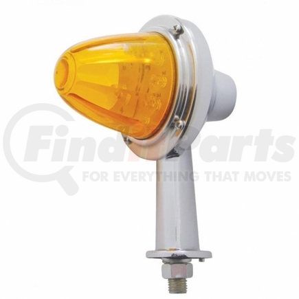 38440 by UNITED PACIFIC - LED Honda Light - Amber Lens/Amber LED, Chrome-Plated Housing, Watermelon Design, 2-1/8" Mounting Arm