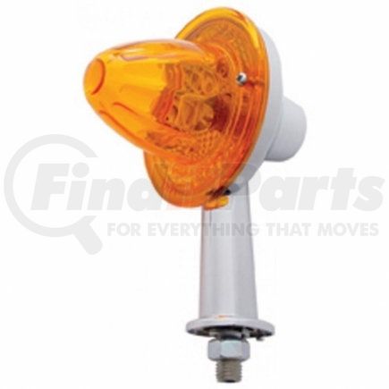 33419 by UNITED PACIFIC - Halogen Honda Light - Assembly, with Crystal Reflector, Double Contact Bulb, Amber Lens, Chrome-Plated Steel, Watermelon Design, 2-1/8" Mounting Arm