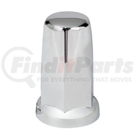 10059B by UNITED PACIFIC - Wheel Lug Nut Cover - 33mm x 3.25", Chrome, Plastic, Tall, with Flange, Push-On Style