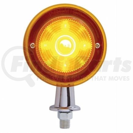 38375 by UNITED PACIFIC - Honda Light Kit - Assembly, LED, 13 LED, Amber Lens/Amber LED, Chrome-Plated Steel, Tanker Design, 1-1/8" Mounting Arm