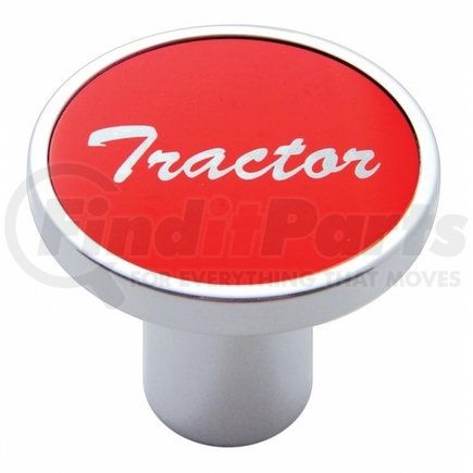 23013 by UNITED PACIFIC - Air Brake Valve Control Knob - "Tractor", Red Aluminum Sticker