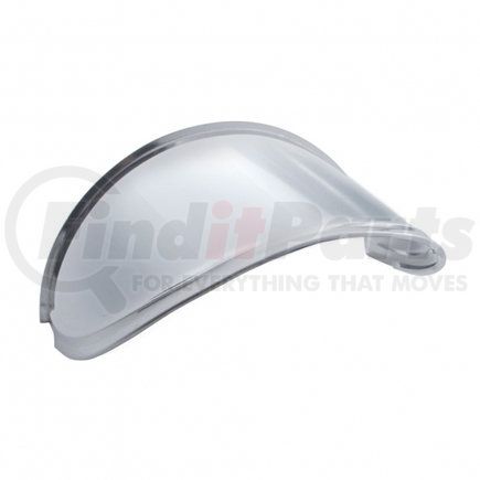 10531 by UNITED PACIFIC - Headlight Visor - 7", Round, Stainless Steel, Extended Style