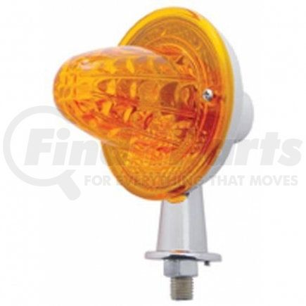 33425 by UNITED PACIFIC - Halogen Honda Light - Assembly, with Crystal Reflector, Single Contact Bulb, Amber Lens, Chrome-Plated Steel, Diamond Design, 1-1/8" Mounting Arm