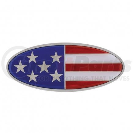 10945 by UNITED PACIFIC - Emblem - Chrome, Oval, USA Flag