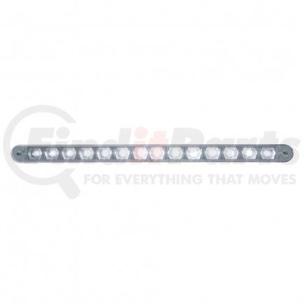 39806 by UNITED PACIFIC - Auxiliary Light - 14 LED 12" Auxiliary Strip Light, with Bezel, White LED/Clear Lens