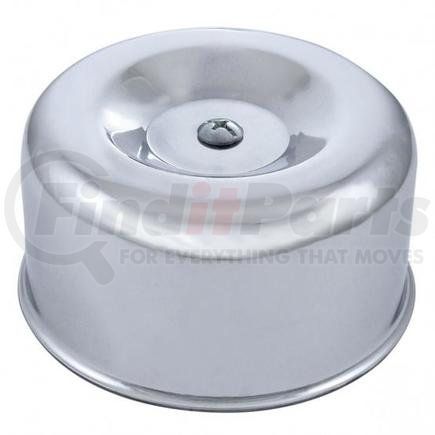 C5035P by UNITED PACIFIC - Air Cleaner Cover - 4" Round, Chrome, Smoot Finish, for Single 1 Barrel 2 5/16" Dia.