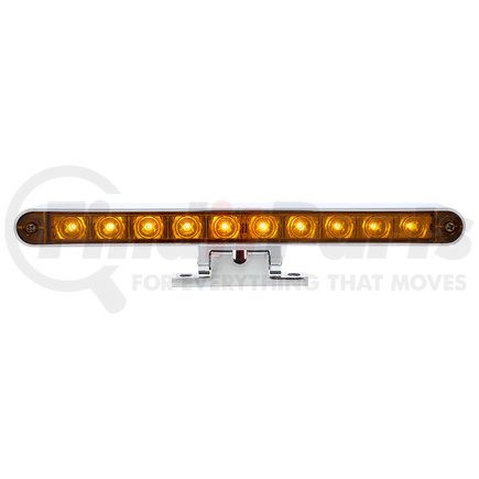 33015 by UNITED PACIFIC - Dual Function Light Bar - Turn Signal Light, Amber LED and Lens, Chrome/Steel Housing, with 180-Degree Swivel Base, 10 LED