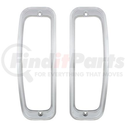 110583 by UNITED PACIFIC - Tail Light Bezel - Clear, Anodized, Billet Aluminum, for 1966-1977 Ford Bronco