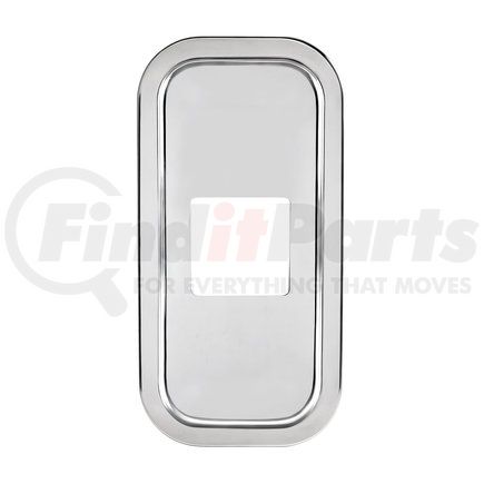 21733B by UNITED PACIFIC - Transmission Shift Lever Plate Base Cover - Stainless Steel, 4-7/8" x 4-13/16" Opening, for Peterbilt