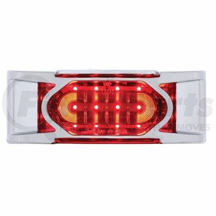 36894 by UNITED PACIFIC - Clearance/Marker Light, with Chrome Bezel, 16 LED, Reflector, Red LED,/Red Lens