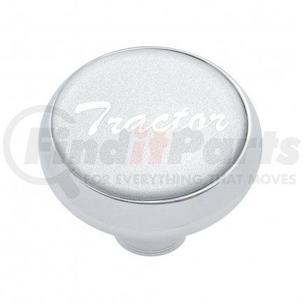 23405 by UNITED PACIFIC - Air Brake Valve Control Knob - "Tractor" Deluxe, Silver Glossy Sticker