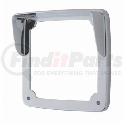 32135 by UNITED PACIFIC - Light Bezel - Chrome, Plastic, LED, Square, Double Face, with Visor, for UP Square Double Face Lights