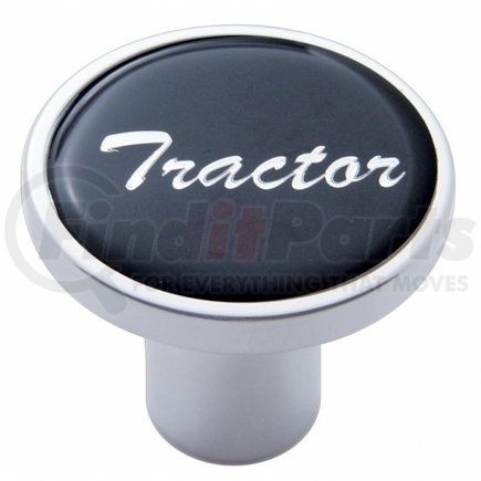 23222 by UNITED PACIFIC - Air Brake Valve Control Knob - "Tractor", Black Glossy Sticker