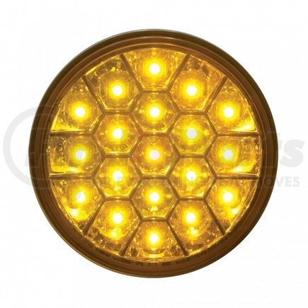 39700 by UNITED PACIFIC - Turn Signal Light - 19 LED 4" Reflector, Amber LED/Amber Lens