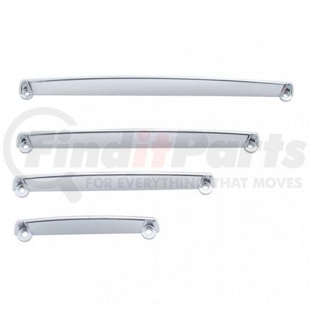 41085 by UNITED PACIFIC - Dash Panel Visor - Chrome, Plastic, with Mounting Screws, for Kenworth