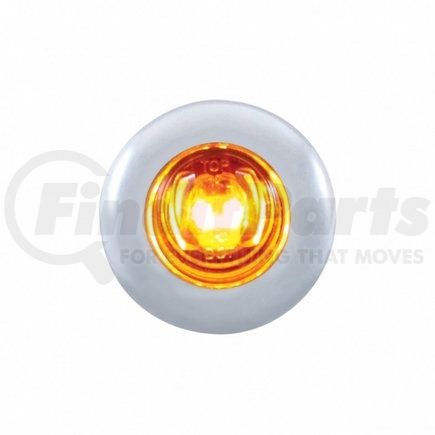 37142 by UNITED PACIFIC - Clearance/Marker Light - with Bezel, 2 LED, Mini, Amber LED/Amber Lens