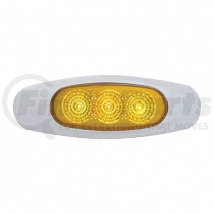 39479 by UNITED PACIFIC - 3-LED Single Function Reflector Clearance/Marker Light, Amber LED, Amber Lens