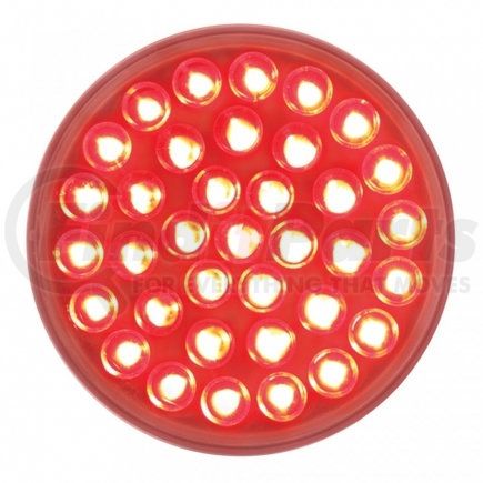 39643 by UNITED PACIFIC - Brake / Tail / Turn Signal Light - 4" Round Light, 36 LED, Red LED/Clear Lens