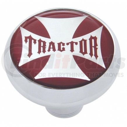 23170 by UNITED PACIFIC - Air Brake Valve Control Knob - "Tractor" Deluxe, Red Maltese Cross Sticker