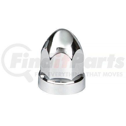 10049B by UNITED PACIFIC - Wheel Lug Nut Cover - 33mm x 2 3/4", Chrome, Plastic, Bullet, with Flange, Push-On Style