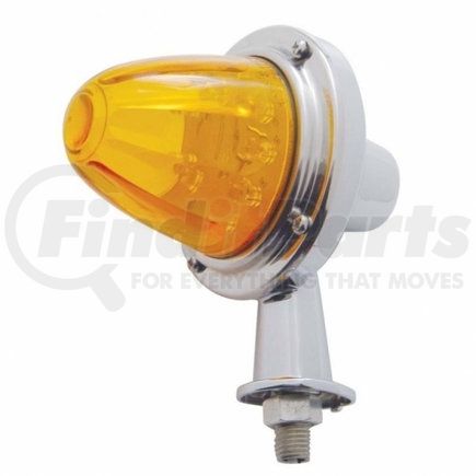 38436 by UNITED PACIFIC - Honda Light Kit - Assembly, LED, 11 LED, Amber Lens/Amber LED, Chrome-Plated Steel, Watermelon Design, 1-1/8" Mounting Arm