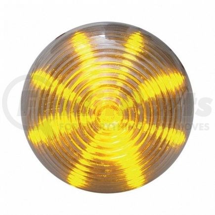 38368 by UNITED PACIFIC - Clearance/Marker Light, Amber LED/Clear Lens, Beehive Design, 2.5", 13 LED