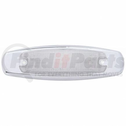 38219 by UNITED PACIFIC - Clearance/Marker Light - with Bezel, 12 LED, Rectangular, Red LED/Clear Lens