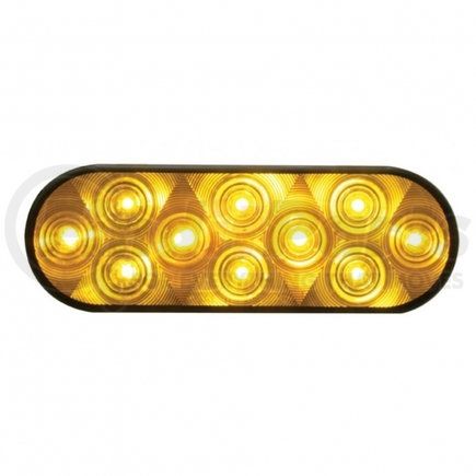 38775 by UNITED PACIFIC - Turn Signal Light - 10 LED, 6" Oval, Amber LED/Lens, Grommet Mount