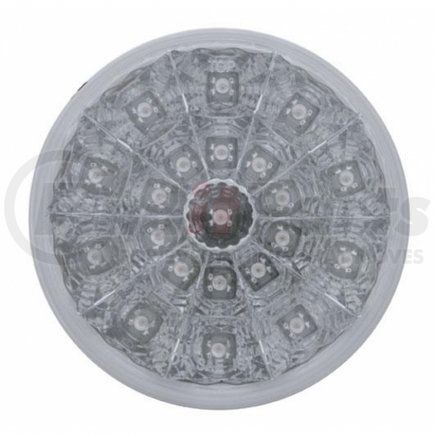 39396 by UNITED PACIFIC - Brake/Tail/Turn Signal Light - 21 LED 4" Reflector, Red LED/Clear Lens