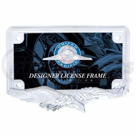 50118 by UNITED PACIFIC - License Plate Frame - Chrome, Eagle Motorcycle