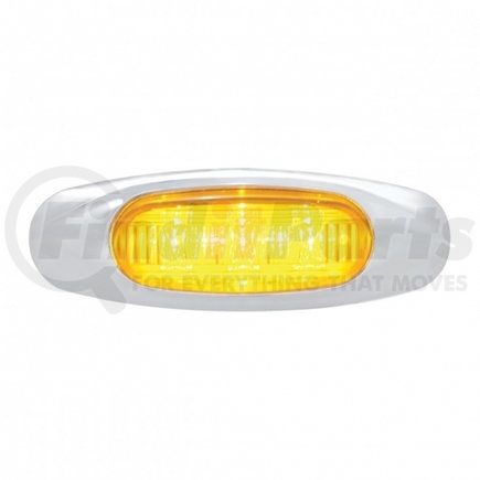 37647 by UNITED PACIFIC - Clearance/Marker Light, Amber LED/Amber Lens, with Chrome Bezel, 3 LED