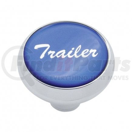 23407 by UNITED PACIFIC - Air Brake Valve Control Knob - "Trailer" Deluxe, Blue Glossy Sticker