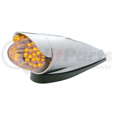 39959 by UNITED PACIFIC - Truck Cab Light - 19 LED Reflector Grakon 1000, with Visor, Amber LED/Clear Lens