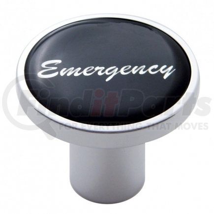 23236 by UNITED PACIFIC - Air Brake Valve Control Knob - "Emergency", Black Glossy Sticker