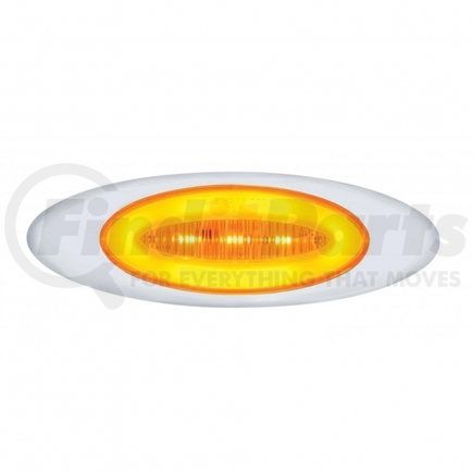 36988 by UNITED PACIFIC - Clearance/Marker Light - M1 Millenium "Glo" Light, Amber LED/Amber Lens, with Chrome Bezel, 13 LED